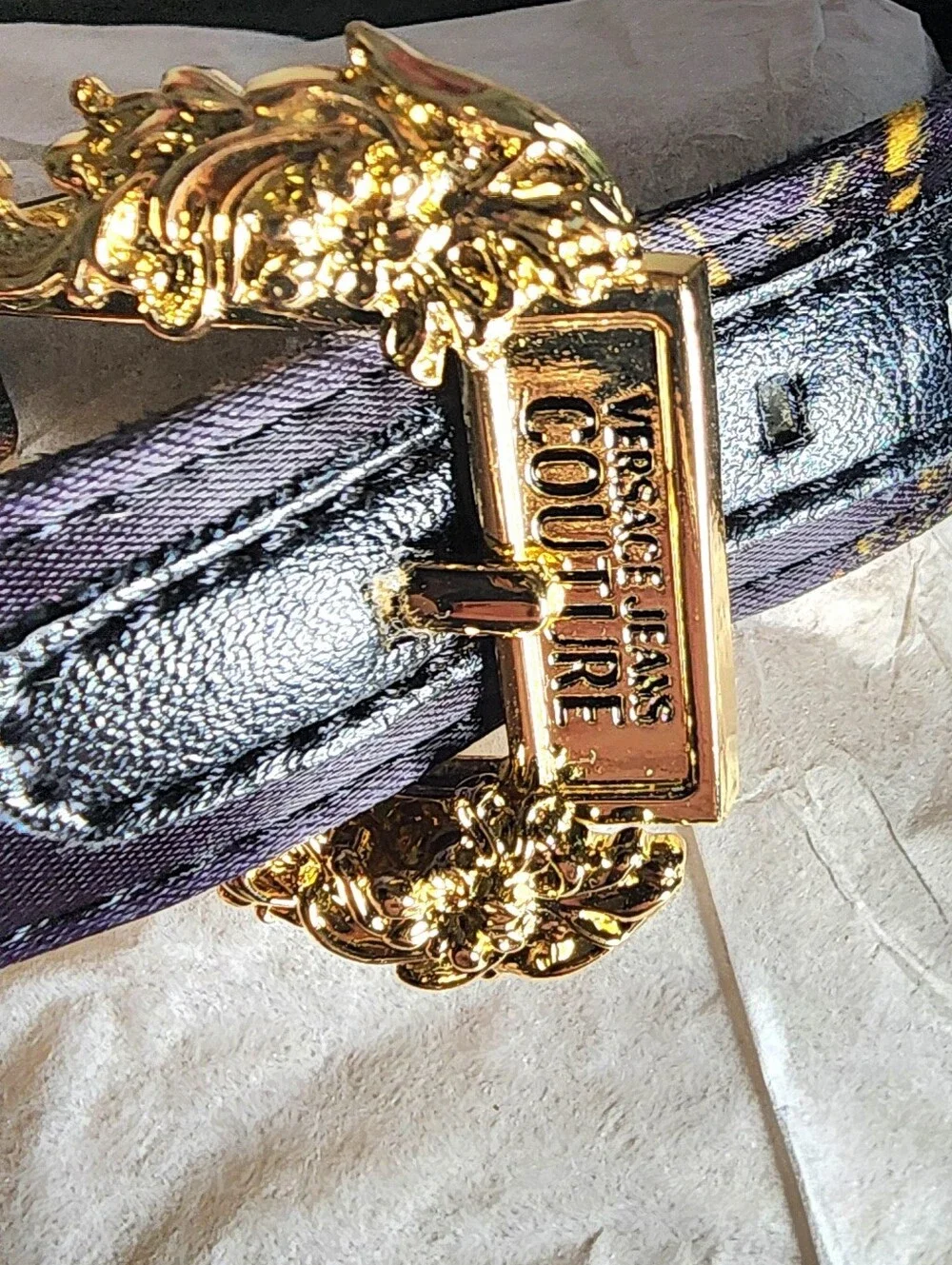 AUTHENTIC Versace Jeans Couture Baroque Heels | Size 6 | Brand New | Dust Bag - Picture 8 of 16
